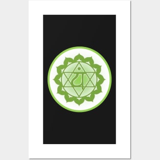 Love is key to all Heart Chakra- Dark Green Posters and Art